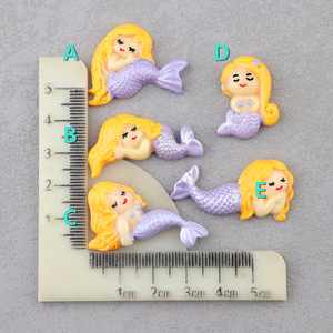 Pièces en résine de <span class=keywords><strong>sirène</strong></span> bricolage colle crème pièces faites à la main série océan résine artisanat mignon <span class=keywords><strong>sirène</strong></span> en résine pour la décoration - Product Image 5