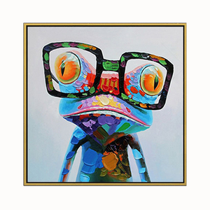 Su ordine All'ingrosso Dipinta A Mano Pittura A Olio Animale Pop Art Felice Rana Su Tela di Canapa di <span class=keywords><strong>Arte</strong></span> <span class=keywords><strong>Della</strong></span> Parete Con Cornice - Product Image 4