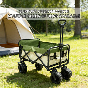 600Dオックスフォード生地製ポータブル多用途折りたたみキャンプワゴン（キャリーバッグとブレーキ付き） - Product Image 4