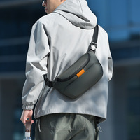 Sac de poitrine élégant pour homme, sac bandoulière de voyage, sac de poitrine décontracté en tissu PU durable
