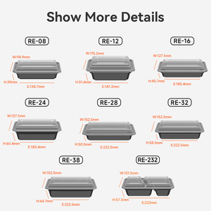 ภาชนะบรรจุอาหารพลาสติกพร้อมฝาปิดใสปลอดภัยสำหรับไมโครเวฟ - Product Image 5