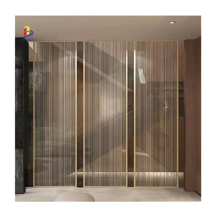 Painéis De Vidro De Alta Qualidade Personalizado Tela De Partição Decorativa Sala De Estar Modelado Vidro Com Fio