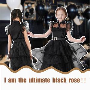 Fabricante suministro único niños vestido ropa disfraz a granel niñas Negro capas bruja y mago disfraz para niños - Product Image 2