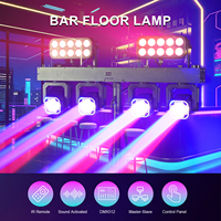6 pièces de projecteurs LED RGBW 4 en 1 professionnels portables pour DJ, équipement de DJ disco, éclairage de scène de bar avec support