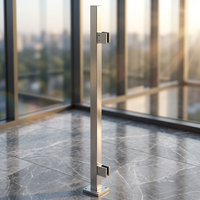Rampe de balcon minimaliste en satin, rampe d'escalier en verre pour villa, balcon, terrasse