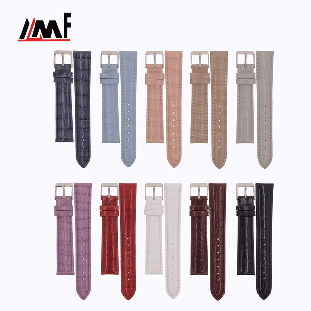 OEM and ODM Professional Convenient Sport Multi Size Premium Smooth Wrist Watch Leather Straps for Smartwatch Watch Strap 18mm