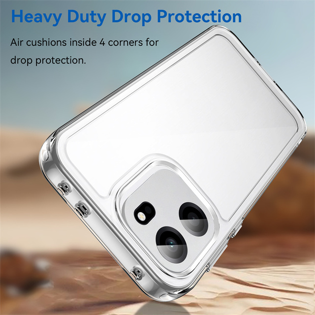 Raised Camera Protection Clear Phone Case,TPU + Acrylic Hybrid Drop Protection Shockproof Case for VIVO S2/V80 Lite/V60/V60 Lite