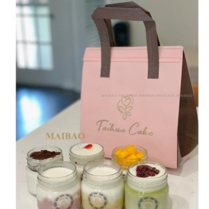 Bolsa de transporte térmica reutilizable de lujo ecológica con logotipo personalizado, tela no tejida para llevar almuerzo con aislamiento para moda - Product Image 5