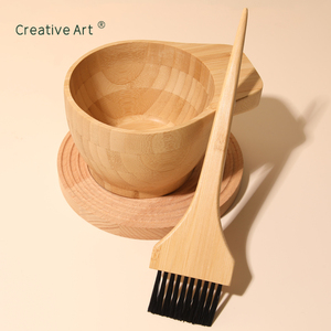Casa naturale di colore dei <span class=keywords><strong>capelli</strong></span> in legno e ciotola Set applicatore di colore dei <span class=keywords><strong>capelli</strong></span> <span class=keywords><strong>pennello</strong></span> <span class=keywords><strong>per</strong></span> tintura e ciotola <span class=keywords><strong>per</strong></span> l'evidenziazione precisa - Product Image 1