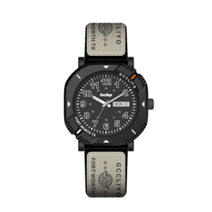 High Beauty Wood Texture Quartz <b>Watch</b> Minimalist Wristwatch with Dual Date Function - Product Image 3