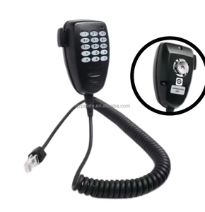 Pulate DTMF-toetsenbord Handmicrofoon TPU-spiraalkabel RJ45 8P8C-connector Push-to-<span class=keywords><strong>Talk</strong></span> Mobiele tweerichtingsradio Cardioïde plastic luidspreker - Product Image 4