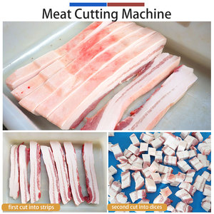 Máquina Cortadora de Carne Fresca PQ-330, Cortadora de Tiras y Cubos de Carne, Cortadora de Panza de Cerdo, Equipo para Cortar Porciones de Carne para Restaurantes y Fábricas de Alimentos - Product Image 5