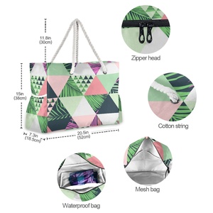 กระเป๋าชายหาดพิมพ์ลายตามสั่งแบบใหม่ กันน้ำ ใช้ซ้ำได้ สำหรับผู้หญิง - Product Image 5