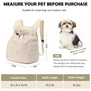 <b>Pet</b> <b>Carrier</b> Chest Bag for Cats - Breathable Large Capacity Outdoor Dog Bag - Product Image 5