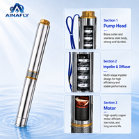 Pompe submersible pour puits profond AINAFLY 4SDM3/32 3HP 220V 50Hz, hauteur de refoulement 32m