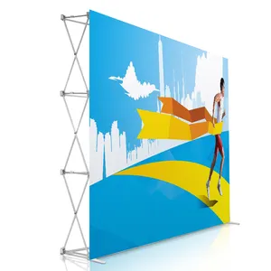 Custom Fabric Event Pop Up Backdrop Stand Aluminum Table Display Stand Pop Up 20ft Portable Backdrop Display Banner Custom