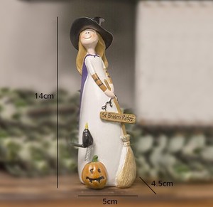 Statuette e statue della strega di Halloween decorazioni per la casa in resina streghe carino elfo scultura miniature ornamento da tavolo regalo per le ragazze - Product Image 6