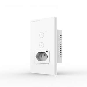 Brazilian standard wall <b>switch</b> graffiti WiFi smart socket wall socket voice control metering <b>remote</b>, with Brazilian smart socket - Product Image 3