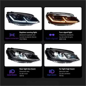 Conjunto de <span class=keywords><strong>Faros</strong></span> Delanteros para <span class=keywords><strong>Golf</strong></span> 7, Luces LED de 12V con Luz Diurna y Señal de Giro para Modelos 2013-2017 - Product Image 2