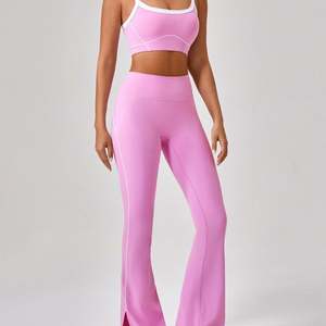 2025 Yoga Set Custom Workout Fitness Spandex <b>Nylon</b> High Quality Yoga Set <b>Women</b> - Product Image 5
