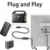 Cable Adaptador USB-C Macho a DC Hembra para Starlink Mini, Cable de Alimentación Portátil con Gestión Inteligente de Energía para RV y Camping