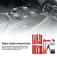 Outils pour réparation de garniture, pince à Clip, détacheur de fixation, kit d'outils de dépose pour l'audio du tableau de bord de la voiture, moulage de panneau de porte fenêtre 4 pièces