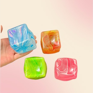 Cross-border Popular Same Style Flow Pattern Rubber Maltose <b>Squishy</b> Cube Decompression Slow Rebound Wholesale Toy Magic Tool - Product Image 6