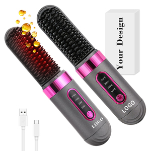 0728 2026 New Cordless Straightening Brush Hair Straightener Comb Mini Hot Rechargeable - Product Image 1