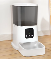 Distributeur automatique de nourriture pour animaux de compagnie intelligent, écologique, élégant, portable, en ABS, avec batterie, WiFi, minuterie et charge automatique