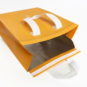 Custom Portable Waterproof Nonwoven Insulation Picnic Tote Bag Thermal Bag Non Woven Thermal Large Ice Cooler Bag - Product Image 1