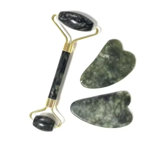 fashional beaut tools face lifting <b>jade</b> <b>roller</b> gua sha skin care set - Product Image 1