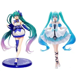 Custom 20CM Anime Action Figure Miku Collection Model Pink Sakura Kawaiii Doll Collectible Model Toys Cake Decor