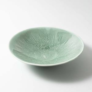 Vaisselle sur le thème de l'été Plats de ferme Restaurant Hôtel Vaisselle en porcelaine Restauration Assiette à soupe peu profonde en céramique verte vintage - Product Image 4