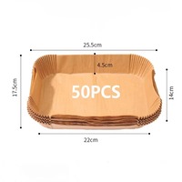 Rectangle jetable Airfryer papier sulfurisé doublure étanche à l'huile antiadhésif tapis de cuisson pour Ninja Foodi Air friteuse accessoires