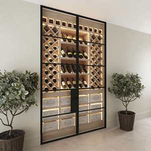 Gabinete de Bodega Moderno Personalizado de Primera Calidad, con Control de Temperatura, Rejilla de Diamantes, Almacenamiento, Exhibición, Alta Calidad, Duradero, Integrado - Product Image 5