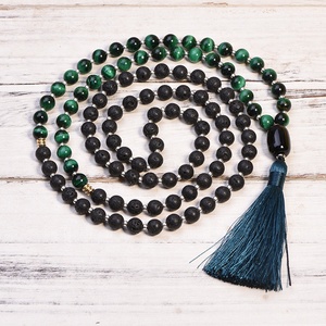 2024 Yiwu CC New Arrival <strong>Clear</strong> <strong>Quartz</strong> Crystals Tiger Eye Stone Mala Bead 108 Mala Beads <strong>Necklace</strong> - Product Image 2