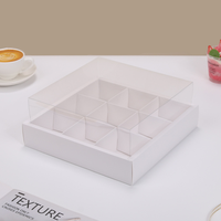 Boîtes Rigides Gaufrées Dorure Or pour Biscuits, Cupcakes, Macarons, Desserts, Friandises, Mariages, Alimentaire, Emballage Gâteau avec 2/4/6/9 Compartiments, Boîte Pâtissière