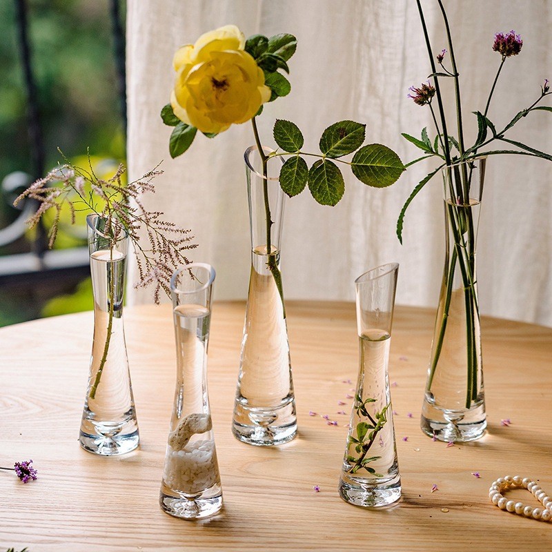 Vaso In Vetro Trasparente Per Gigli 50 Cm – Centrotavola Stretto Per Matrimoni E Decorazioni