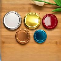 Tapa de rosca metálica de hojalata con estampado colorido para envases de miel de vidrio de 48mm, 53mm, 58mm, 63mm, 70mm