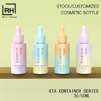 Flacon compte-gouttes en plastique givré de 30 ml, petit flacon compte-gouttes noir avec pipette pour produits liquides d'essence de soin de la peau