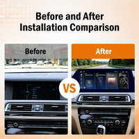 Pantalla de Navegación para Automóvil HD de 12.3 Pulgadas con Diseño de Panel para BMW Serie 7 2011 2012 con Sistema CIC, Bluetooth, Voz Inteligente, Estéreo para Automóvil