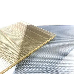 Arte decorativo textil tejido de cobre tejido de malla de alambre vidrio laminado para hotel - Product Image 3