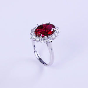 Joyería Simple de moda, anillo de rubí de Plata de Ley 925, joyería de mujer de piedras preciosas coloridas de alta calidad al por mayor - Product Image 4