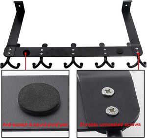 Ganchos de Pared Blancos, 5 Ganchos Triples Verticales de Metal para Colgar sobre la Puerta, para Abrigos, Toallas, Sombreros, Chaquetas, Mochilas, Bolsos - Product Image 6