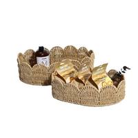 Panier de rangement simple en corde de papier tressée, boîte de rangement artisanale adaptée aux tables basses, aux fruits, aux collations et aux articles divers