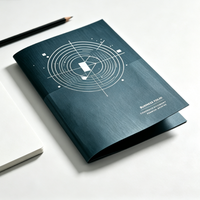 Carpeta de Documentos de Papel con Dos Bolsillos, Impresión Gráfica Personalizada para Portafolio de Contratos de Oficina