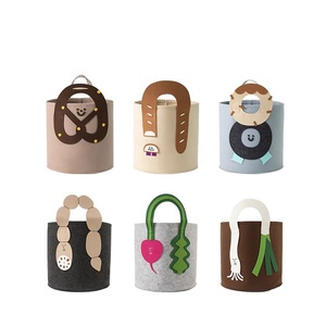 Household Foldable Felt <strong>Storage</strong> <strong>Basket</strong> <strong>Large</strong> Capacity Cylindrical Organizer for Toys Clothes Snacks Laundry <strong>Basket</strong> - Product Image 2