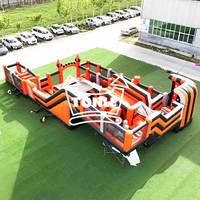 Parc gonflable de parc de jeux commercial fait sur commande d'intérieur extérieur de terrain de jeu d'adultes et d'enfants à vendre