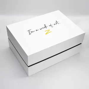 2024 Popular Luxury Rigid Cardboard Packaging White Box Removable Lid Gift Boxes