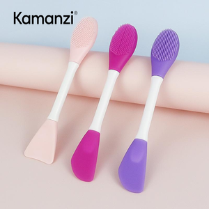 Brosse à masque en silicone double tête pour femmes, outil de beauté pour le visage, nettoyage des masques, usage maquillage, cuillère faciale, vente en gros Chine - Product Image 5